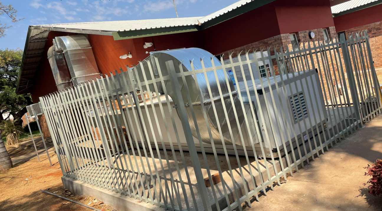 Vhathenzheni HVAC plant installation at a healthcare facility